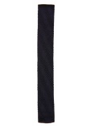 SILK NAVY BLUE KNITTED TIE