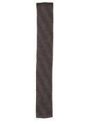 SILK DARK GREY KNITTED TIE