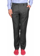 SUPER 110's GREY WOOL TROUSERS