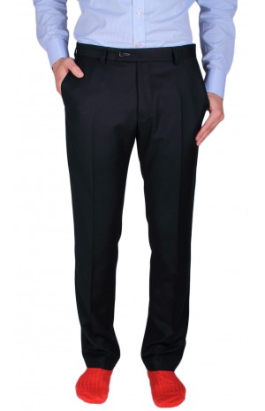 ULTRA-SOFT SUPER 130's NAVY WOOL TROUSERS