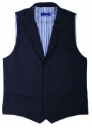 ULTRA-SOFT SUPER 130's NAVY WOOL WAIST COAT