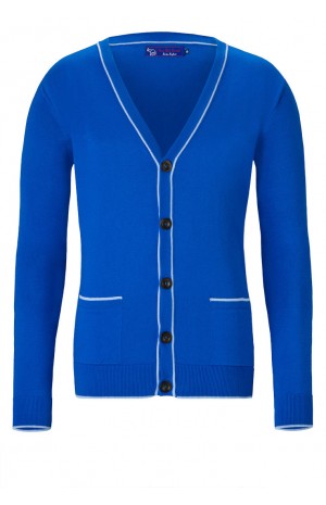 SUPER SOFT COTTON ROYAL BLUE CARDIGAN