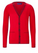 SUPER SOFT COTTON RED CARDIGAN