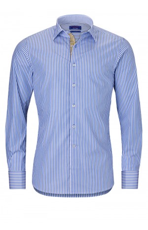 BLUE STRIPED COTTON SHIRT