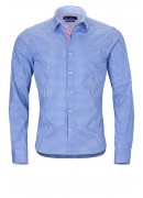 BLUE CHECK COTTON SHIRT