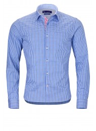 BLUE CHECK COTTON SHIRT
