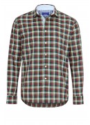 GREEN, RED AND YELLOW CHECKED CASUAL SHIRT 