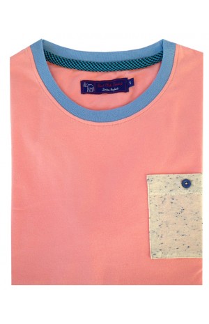 COTTON PINK ROUND NECK T-SHIRT