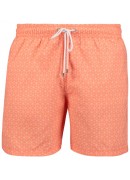 3D CUBE PRINT, ORANGE SWIM SHORTS