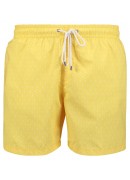 3D CUBE PRINT, YELLOW SWIM SHORTS