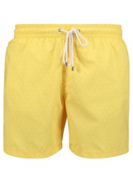 3D CUBE PRINT, YELLOW SWIM SHORTS