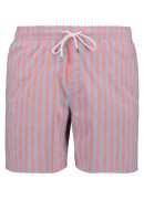 SALMON AND BLUE STRIPED SWIM SHORTS