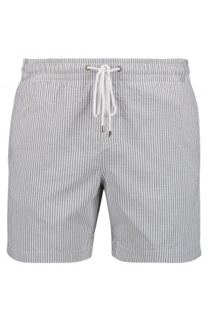 GREY STRIPED, SEERSUCKER SWIM SHORTS