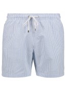 SKY BLUE STRIPED SEERSUCKER SWIM SHORTS